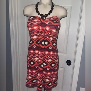 Vanity long tank top dress beaded neck Y2K 2000s boho size small Y2K beach